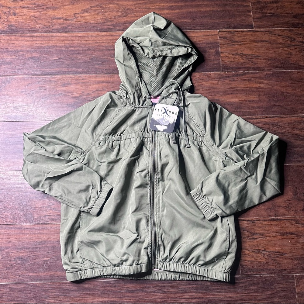 Flexure  Outdoor Green Full Zip Bomber Jacket